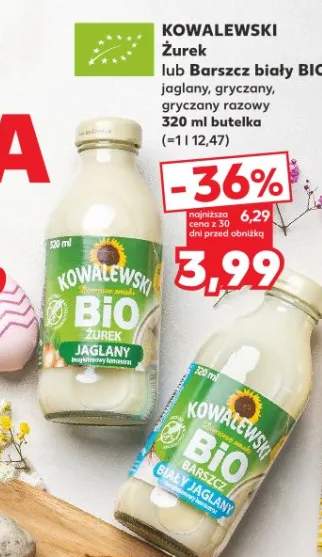 Żurek jaglany, gryczany, gryczany razowy lub z kminkiem i butelka