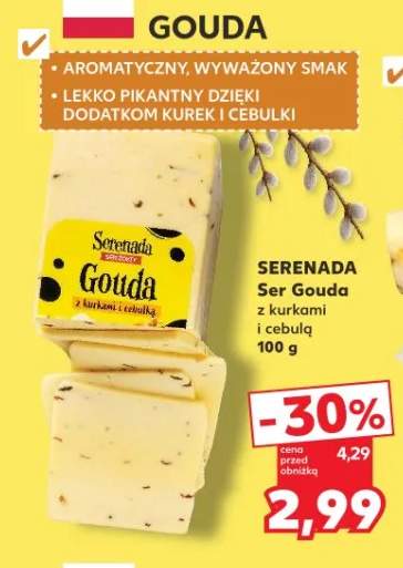 Ser Gouda z kurkami i cebulą
