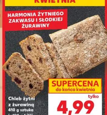 Chleb żytni z żurawiną