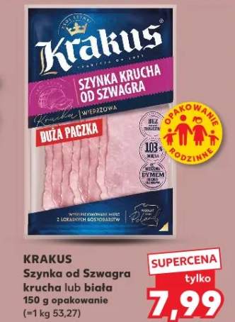 Szynka krucha od szwagra krucha 10% biała