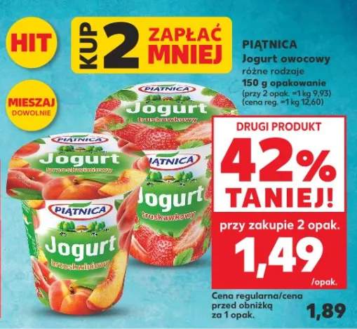 Jogurt owocowy różne rodzaje