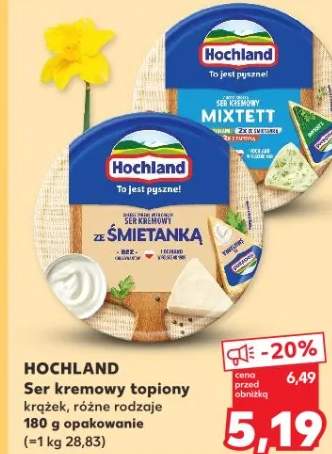 Ser kremowy topiony krążek różne rodzaje