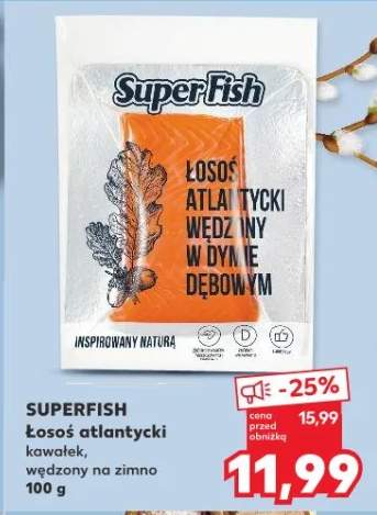 Łosoś atlantycki kawałek, wędzony na zimno