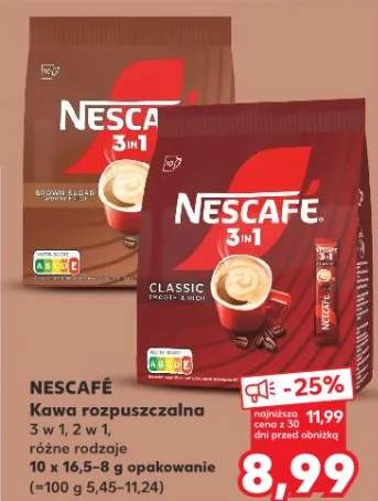 Kawa rozpuszczalna 3 w 1, 2 w 1 różne rodzaje