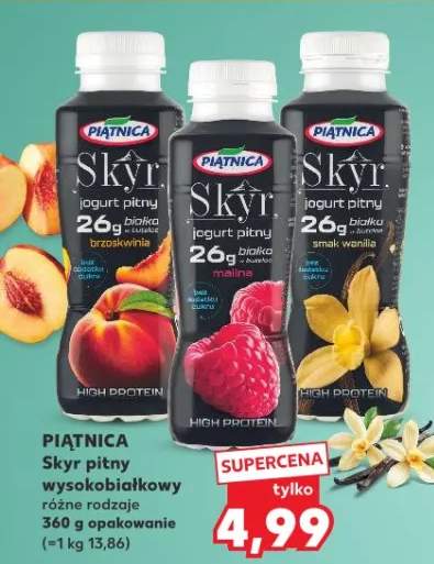 Jogurt pitny wysokobiałkowy różne rodzaje