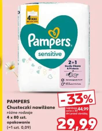 Chusteczki nawilżane różne rodzaje 4x80szt.