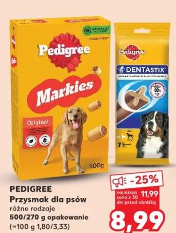 Przysmak dla psów różne rodzaje 500/270 g opakowanie