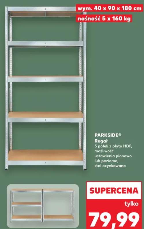 Regał 5 półek z płyty HDF