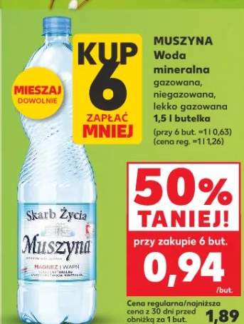 Woda mineralna Muszyna gazowana, niegazowana, lekko gazowana