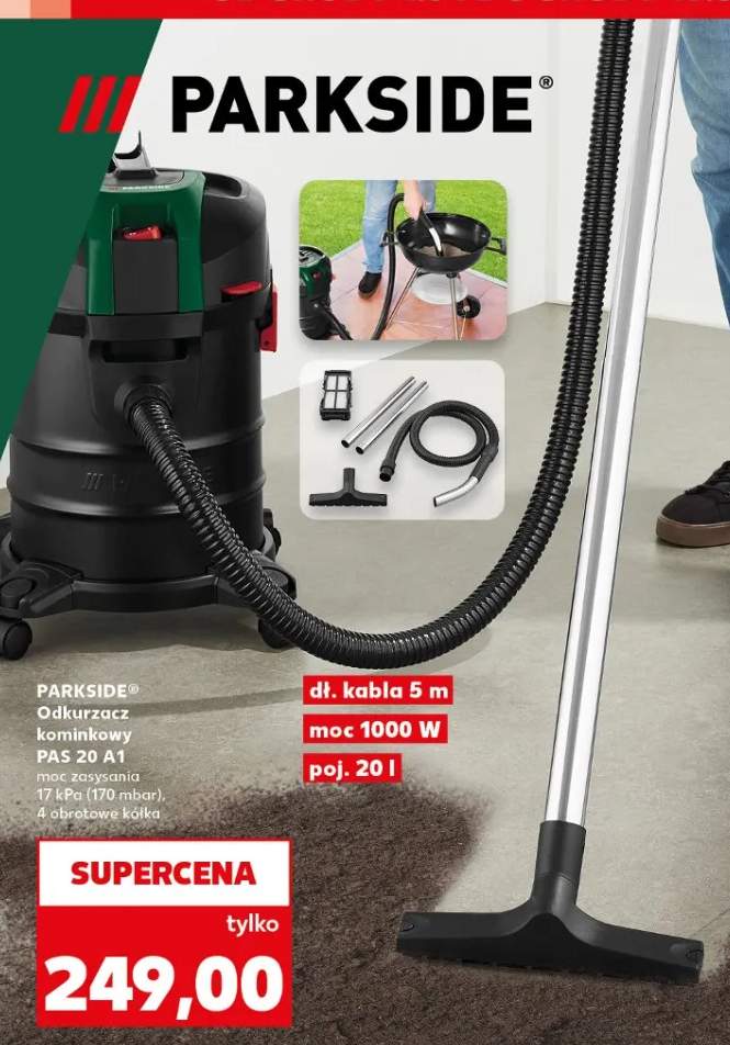 Odkurzacz kominkowy PAS 20 A1