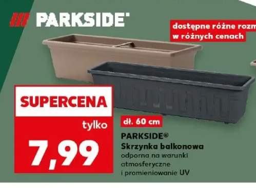Skrzynka balkonowa odporna na warunki atmosferyczne i promieniowanie UV