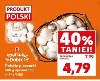 Polskie pieczarki 500 g opakowanie