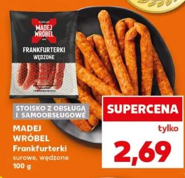 Frankfurterki mrożone, wędzone