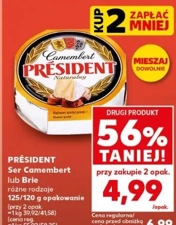 Ser Camembert lub Brie różne rodzaje