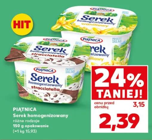 Serek homogenizowany różne rodzaje