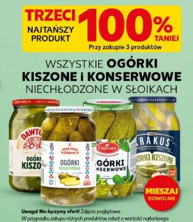 Ogórki kiszone i konserwowe niechłodzone w słoikach