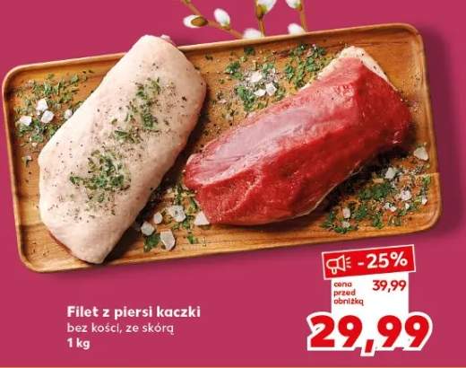 Filet z piersi kaczki bez kości, ze skórą