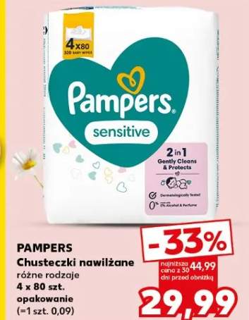 Chusteczki nawilżane różne rodzaje 4 x 80 szt. opakowanie