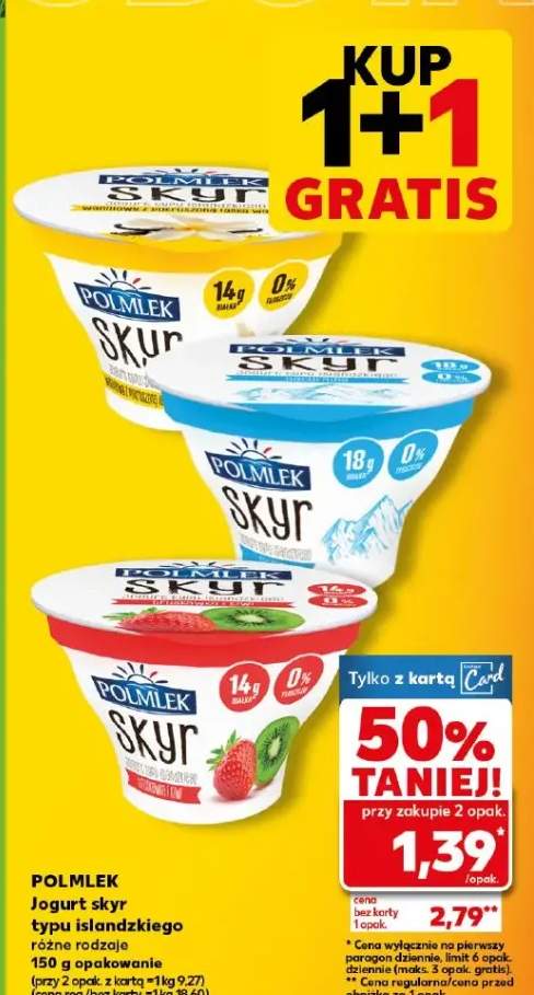 Jogurt skyr typu islandzkiego różne rodzaje