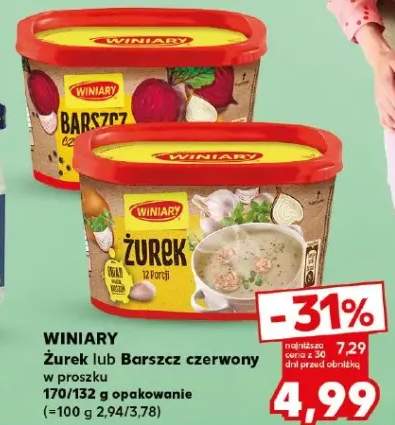 Żurek lub Barszcz czerwony w proszku