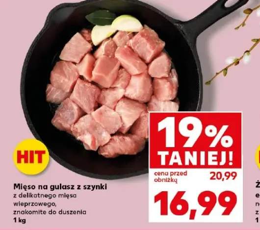 Mięso na gulasz z szynki z delikatnego mięsa wieprzowego, znakomite do duszenia