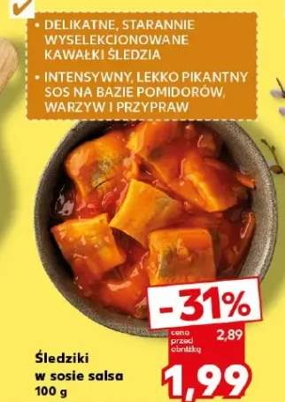 Śledziki w sosie salsa