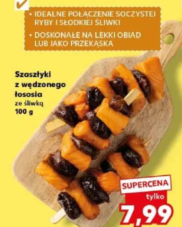 Szaszłyki z wędzonego łososia ze śliwką