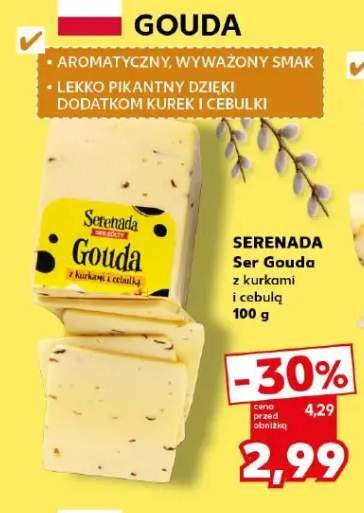Ser Gouda z kurkami i cebulą