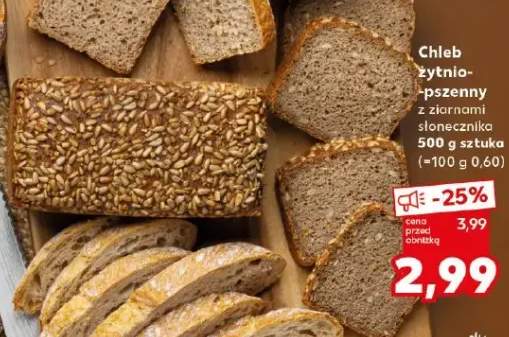 Chleb żytni-pszenny z ziarnami słonecznika