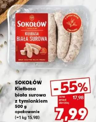 Kiełbasa biała surowa z tymiankiem