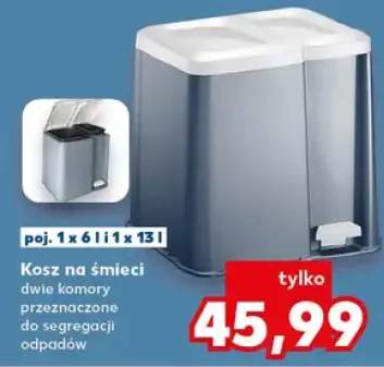 Kosz na śmieci dwukomorowy