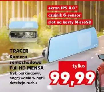 Kamera samochodowa Full HD MENSA tryb parkingowy, nagrywanie w pętli, detekcja ruchu