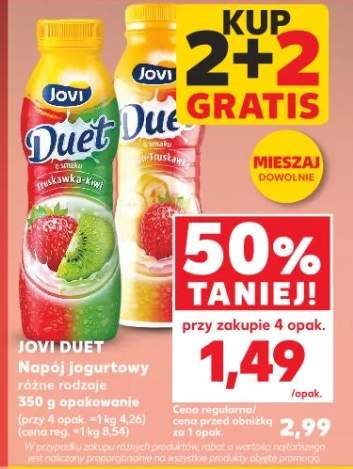 Napój jogurtowy Duet różne rodzaje