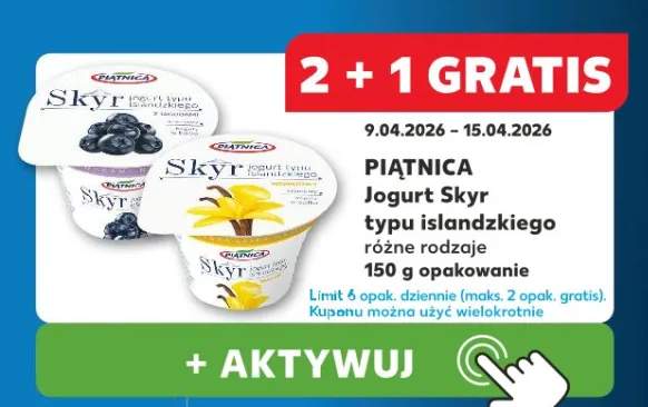 Jogurt Skyr typu islandzkiego różne rodzaje