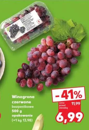 Winogrona czerwone bezpestkowe