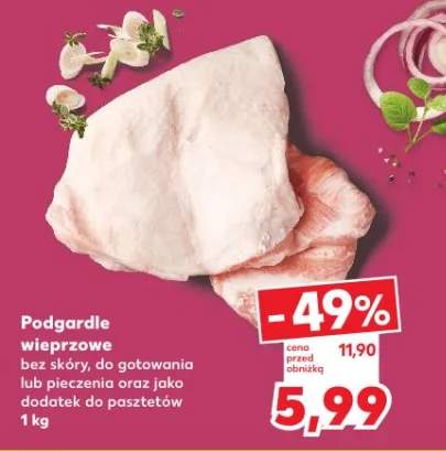 Podgardle wieprzowe bez skóry, do gotowania lub pieczenia oraz jako dodatek do pasztetów