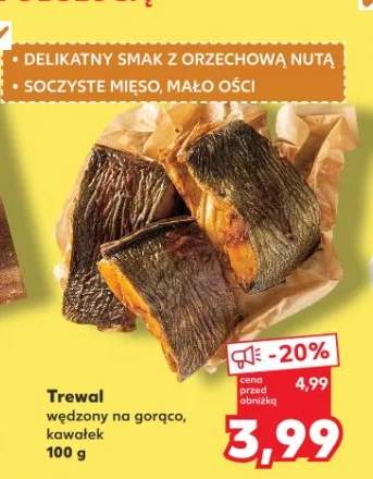 Trewal wędzony na gorąco, kawałek