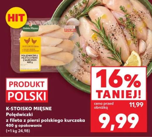 Polędwiczki z fileta z piersi polskiego kurczaka