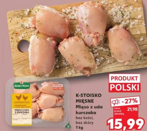 Mięso z uda kurczaka bez kości, bez skóry