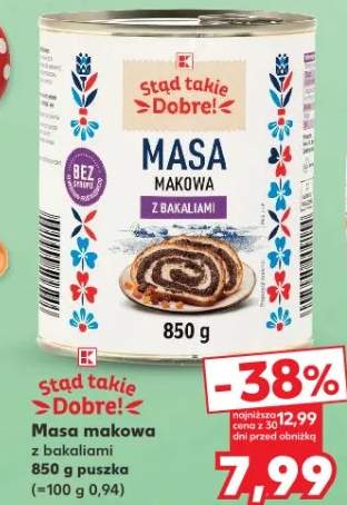 Masa makowa z bakaliami