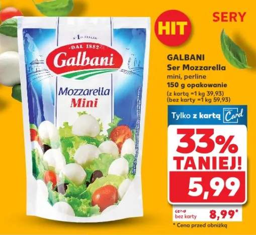 Ser mozzarella mini, perline