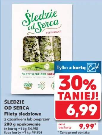 Filety śledziowe z czosnkiem lub pieprzem