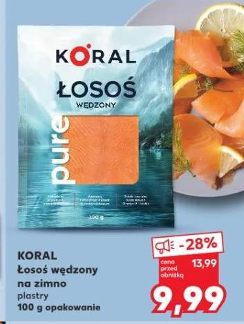 Łosoś wędzony na zimno plastry