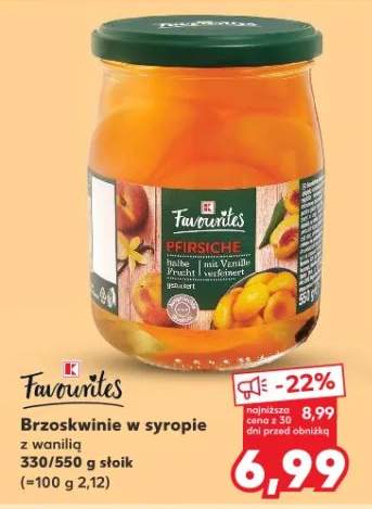 Brzoskwinie w syropie z wanilią