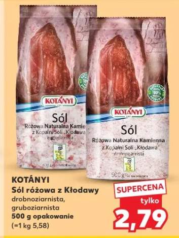 Sól różowa z Kłodawy drobnoziarnista, gruboziarnista