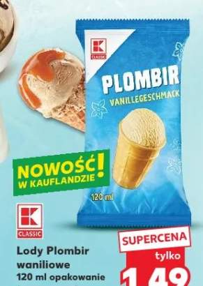Lody Plombir waniliowe