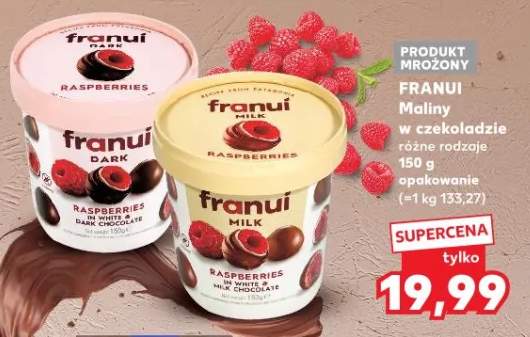 Maliny w czekoladzie różne rodzaje