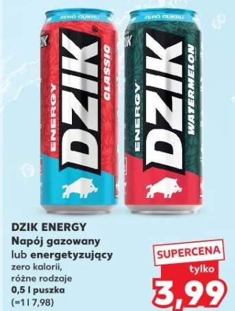 Napój gazowany lub energetyzujący zero kalorii, różne rodzaje