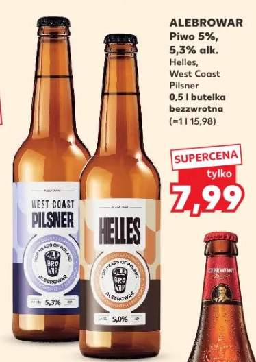 Piwo Helles, West Coast Pilsner, bezwrotna