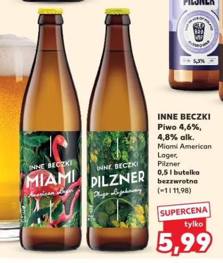 Piwo Miami American Lager, Pilzner, bezwrotna